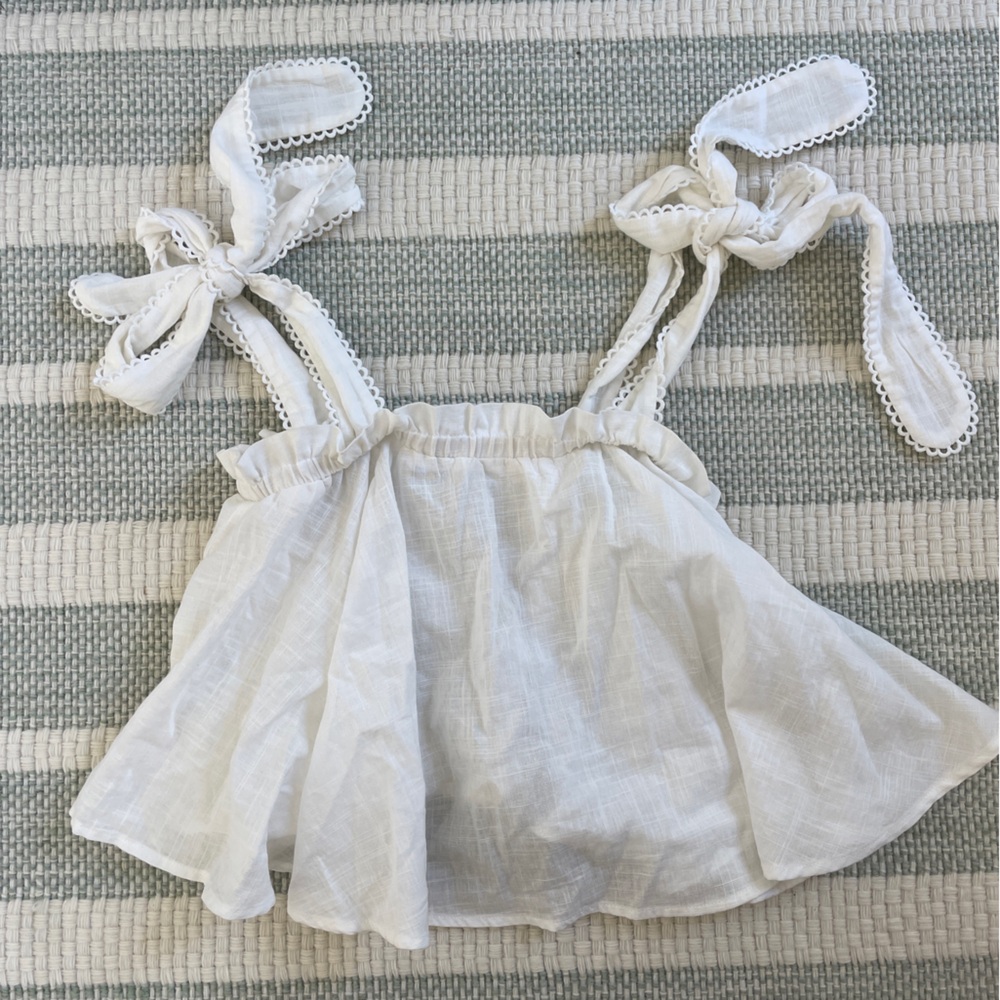 White Flowy Cropped Top